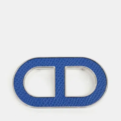 Pre-owned Hermes Chandal Brooch In Blue