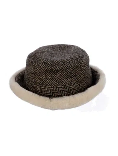 Pre-owned Hermes Chapeau Neptune Bucket Hat In Brown