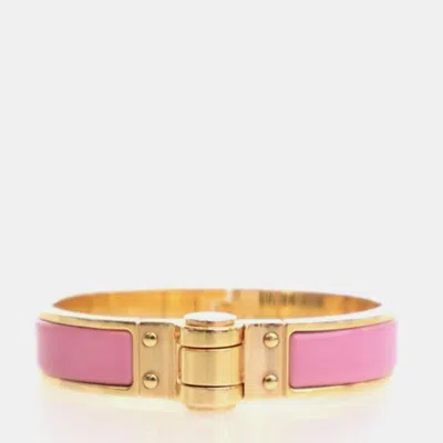 Pre-owned Hermes Charniere Bracelet In Pink