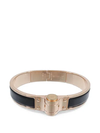 Pre-owned Hermes Charnière Enamel Bracelet In Pink