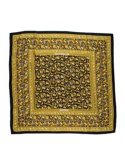 Pre-owned Hermes Chasse En Inde Silk Scarf In Blue