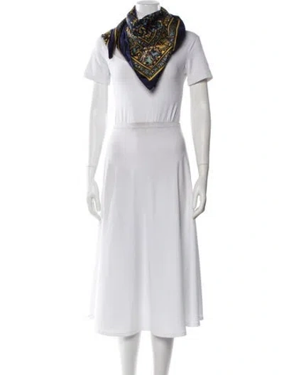 Pre-owned Hermes Chasse En Inde Silk Scarf In Multi