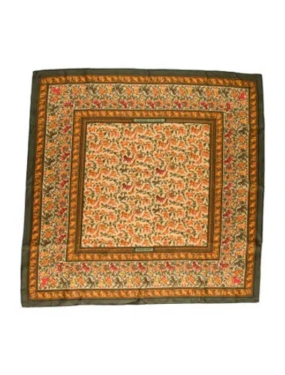 Pre-owned Hermes Chasse En Inde Silk Scarf In Multi