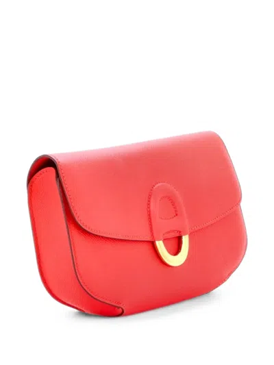 Pre-owned Hermes Cherche Midi Epsom Clutch Bag In Red