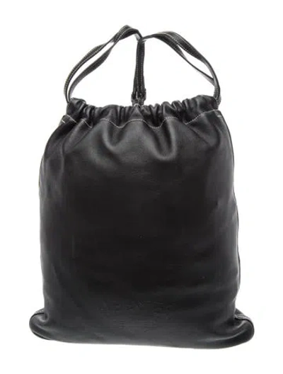 Pre-owned Hermes Cheri Bridado Backpack In Black