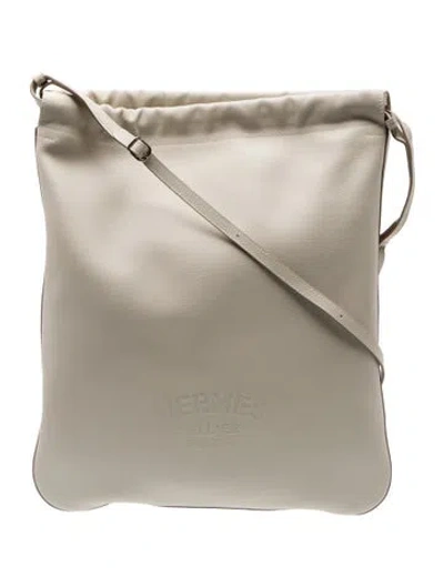 Pre-owned Hermes Cheri Bridado Backpack In Neutrals