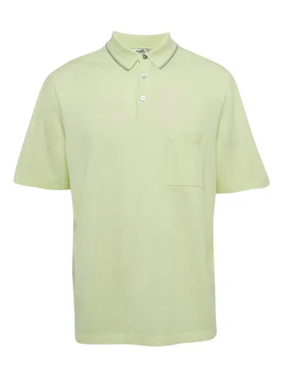 Pre-owned Hermes Chest-pocket Polo Shirt In Green