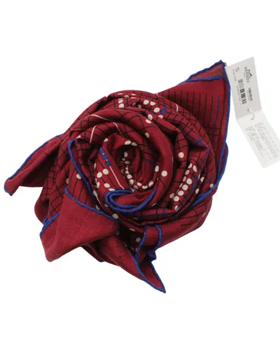 Pre-owned Hermes Hermès Cheval Celeste Shawl 140 (authentic Pre-loved)
