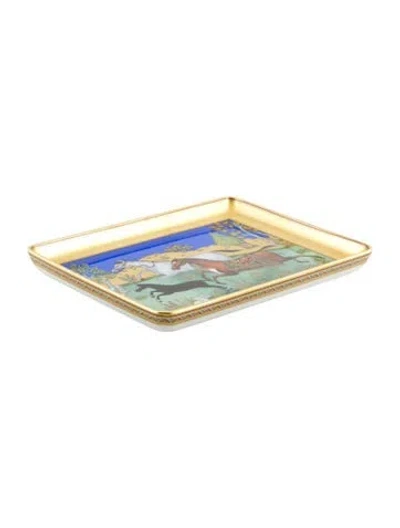 Pre-owned Hermes Cheval D'orient Small Dish In Multi