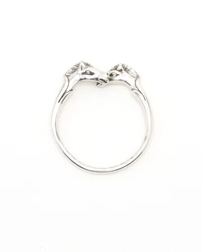 Pre-owned Hermes Hermès Cheval Horse Silver Bangle