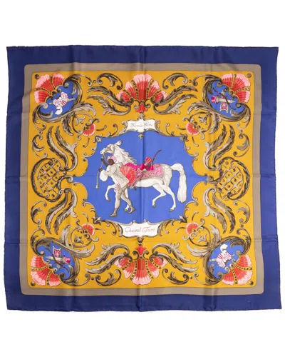 Pre-owned Hermes Hermès Cheval Turc By Christiane Vauzelles Scarf (authentic Pre-loved)