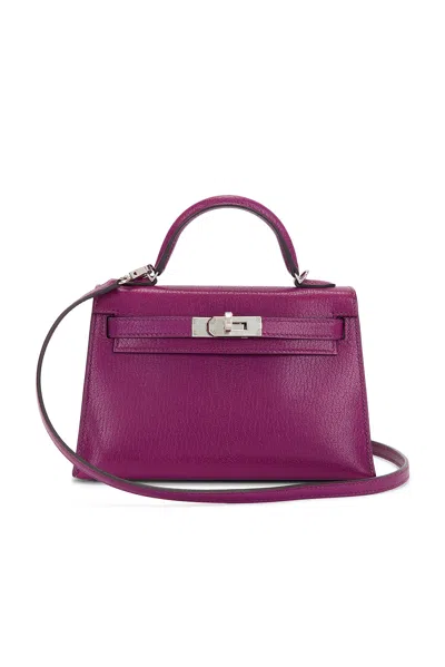 Pre-owned Hermes Chevre Kelly 20 Handbag In Anemone