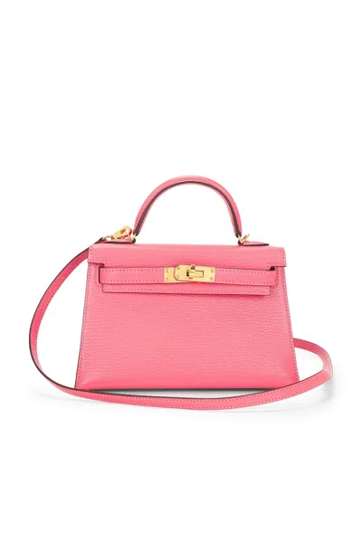 Pre-owned Hermes Chevre Kelly 20 Handbag In Rose Lipstick