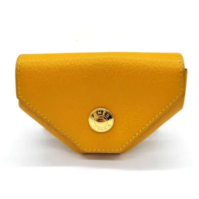Pre-owned Hermes Chevre Leather Coin Purse/coin Case ()