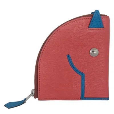Pre-owned Hermes Chevre Leather Coin Purse/coin Case ()