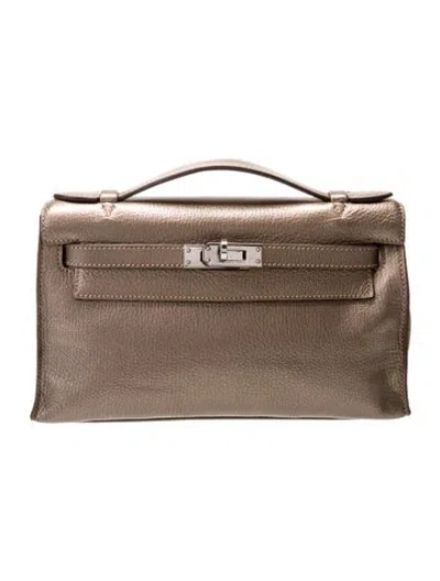 Pre-owned Hermes Chevre Mysore Athens Kelly Pochette
