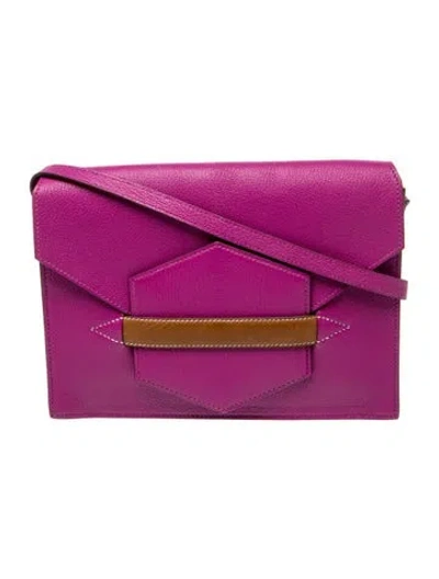 Pre-owned Hermes Chevre Mysore Faco Ii In Pink