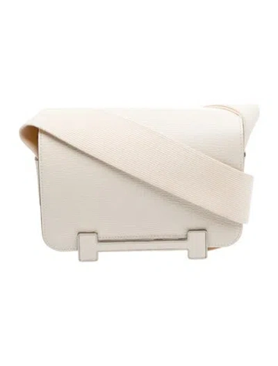 Pre-owned Hermes Chevre Mysore Geta In Neutral