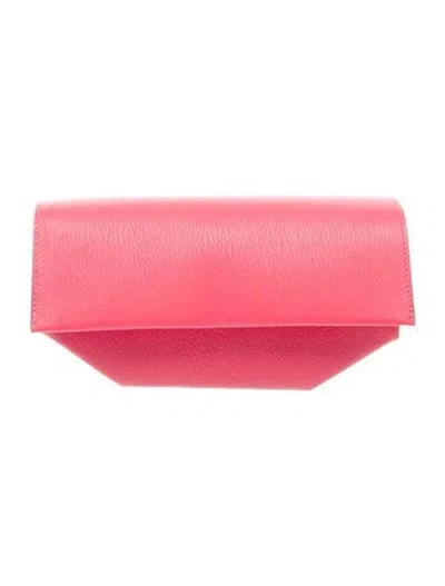 Pre-owned Hermes Chèvre Mysore Opli Clutch In Pink