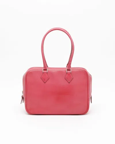 Pre-owned Hermes Hermès Chevre Mysore Plume 28 Bag In Pink
