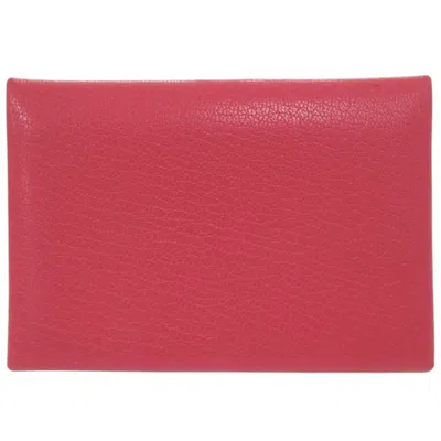 Pre-owned Hermes Chevre Myzore Leather Coin Purse/coin Case ()