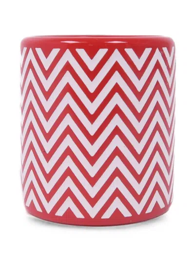 Pre-owned Hermes Chevron Scarf Ring In Red