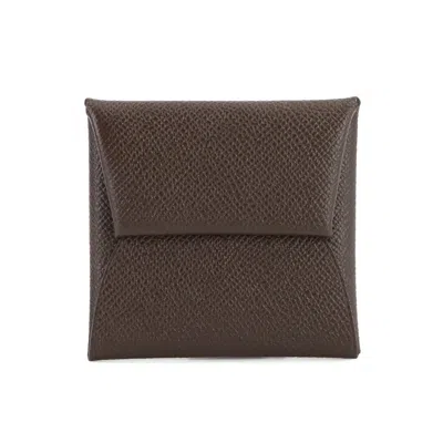 Pre-owned Hermes Chocolat Coin Purse/coin Case ()
