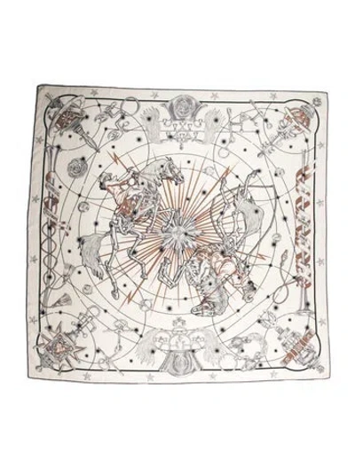 Pre-owned Hermes Chorus Stellarum Cashmere Shawl W/ Tags In Neutral