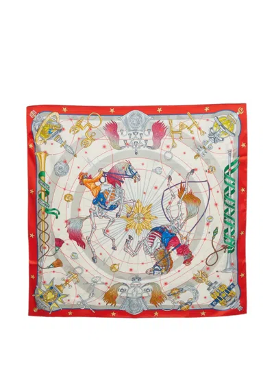 Pre-owned Hermes Chorus Stellarum Scarf In Neutrals