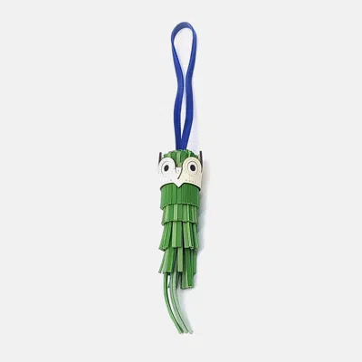 Pre-owned Hermes Hermès Chouette Blue/green Bag Leather Charm (w)