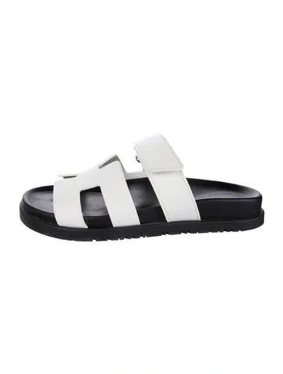 Pre-owned Hermes Chypre H Logo Slides In Multi
