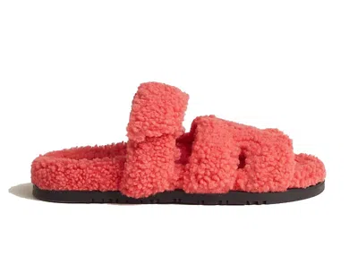 Pre-owned Hermes Chypre Sherling (women's) Sneakers In Rose Du Desert