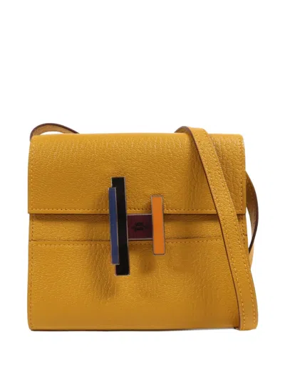 Pre-owned Hermes Cinhetic To Go Shoulder Bag In Yellow