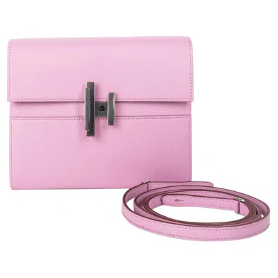 Pre-owned Hermes Cinhetic To Go Wallet Mauve S Bag Clutch Crossbody Chamkila Mysore Chevre In Purple
