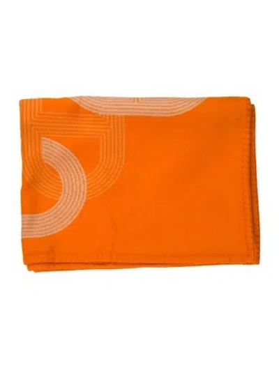 Pre-owned Hermes Circuit 24 Blanket In Orange