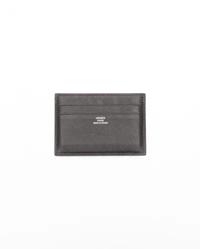 Pre-owned Hermes Hermès Citizen Twill Card Holder In Brown