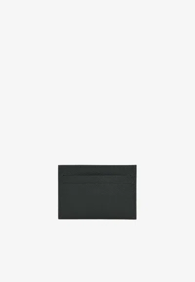 Hermes Citizen Twill Cardholder In Black Epsom Leather