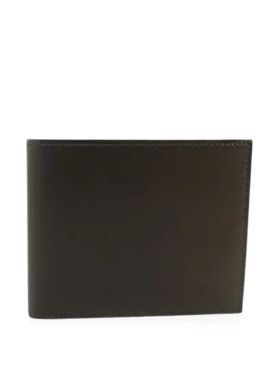 Pre-owned Hermes Citizen Twill Compact Wallet In Black
