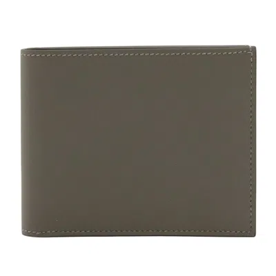 Pre-owned Hermes Citizen Twill Gray Swift Leather Silk Wallet (bi-fold) ()