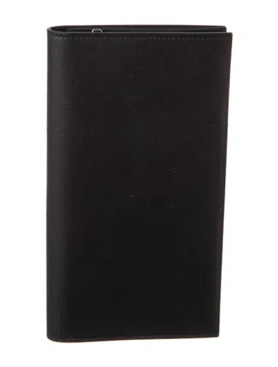 Pre-owned Hermes Citizen Twill Long Wallet In Black