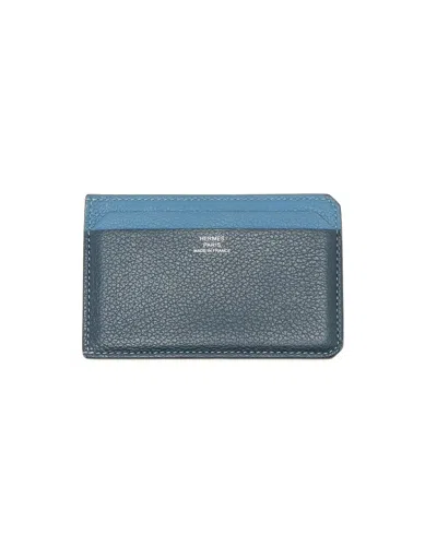 Hermes Hermès City Card Holder In Blue