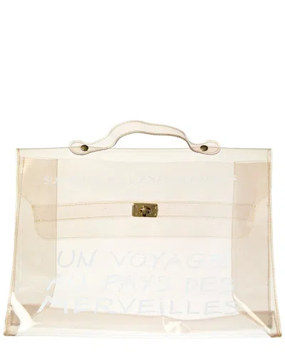 Pre-owned Hermes Hermès Clear Vinyl Kelly 40 Tote (authentic Pre-loved)