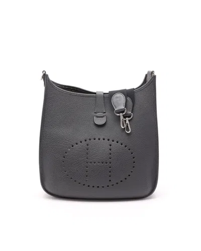 Pre-owned Hermes Hermès Clemence Evelyne Iii 29 Bag In Gray