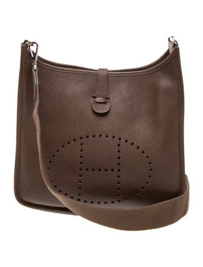 Pre-owned Hermes Clemence Evelyne Iii 29 In Brown