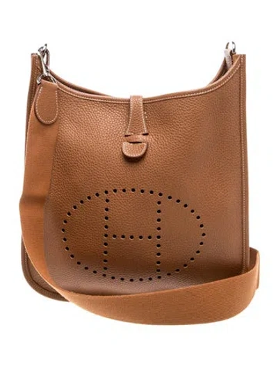 Pre-owned Hermes Clemence Evelyne Iii 29 In Brown