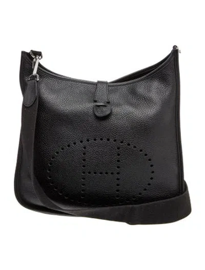 Pre-owned Hermes Clemence Evelyne Iii 33 In Black