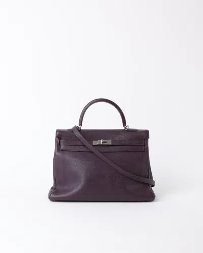 Pre-owned Hermes Hermès Clemence Kelly Retourne 35 Bag