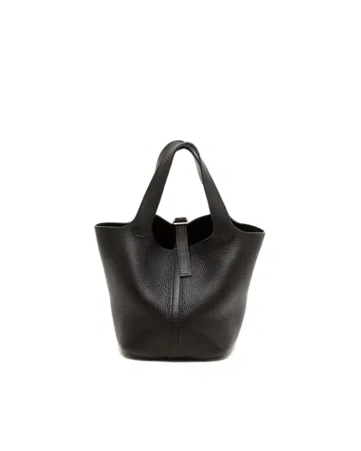 Hermes Hermès Clemence Picotin 18 Bag In Black
