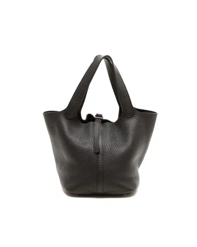 Hermes Hermès Clemence Picotin 22 Bag In Black