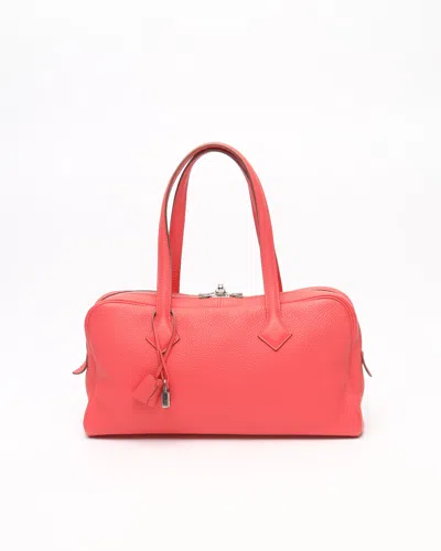 Pre-owned Hermes Hermès Clemence Victoria 40 Bag In Pink